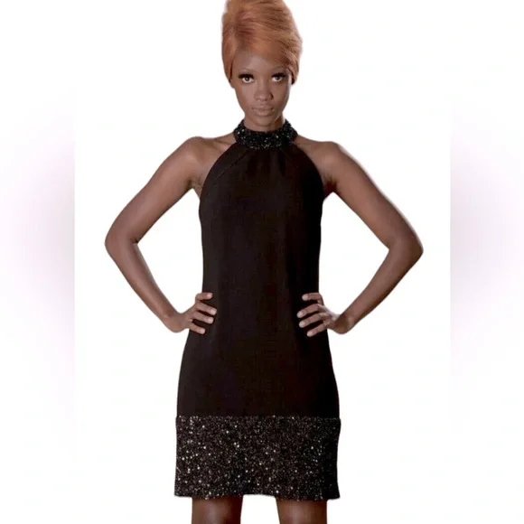 theia beaded dress Theia Ayla Beaded Shawl Gown, Gold / 4 main image 0